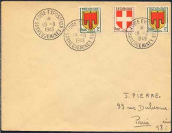 SARREGUEMINES - MOSELLE / 1949 OBLITERATION TEMPORAIRE SUR LETTRE COMPLETE - Cartas & Documentos
