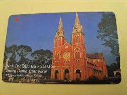 VIETNAM  / MAGNETIC/  UNIPHONECAD / 60.000D/  7VPVC/ / NOTRE DAME CATHEDRAL  /   Fine Used Card      **17126 ** - Vietnam