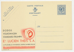 Publibel - Postal Stationery Belgium 1951 Indian - Car - Dodge - Volkswagen - Triumph - Indiani D'America