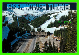 ROCKU MOUNTAINS, CO - EISENHOWER MEMORIAL TUNNEL AND MT. TRALEASE - SANBORN SOUVENIR CO - - Rocky Mountains