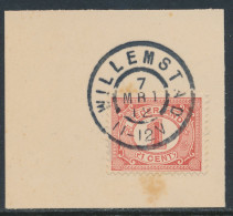 Grootrondstempel Willemstad 1912 - Marcophilie