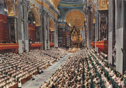 CARTOLINA  VATICANO CONCILIO ECUMENICO VATICANO II A.D. 1962-1964 S.PIETRO ROMA VIAGGIATA 1965   Y7 - Vatikanstadt