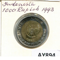 1000 RUPIAH 1993 INDONÉSIE INDONESIA BIMETALLIC Pièce #AY894.F.A - Indonesien