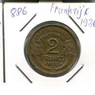 2 FRANCS 1936 FRANKREICH FRANCE Französisch Münze #AN339.D.A - 2 Francs