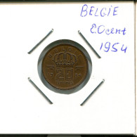 20 CENTIMES 1954 BÉLGICA BELGIUM Moneda #AR288.E.A - 25 Cent