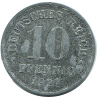 10 PFENNIG 1921 ALLEMAGNE Pièce GERMANY #AD521.9.F.A - 10 Renten- & 10 Reichspfennig