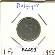 1 FRANC 1955 Französisch Text BELGIEN BELGIUM Münze #BA493.D.A - 1 Franc