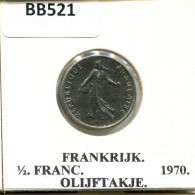 1/2 FRANC 1970 FRANCE Coin #BB521.U.A - 1/2 Franc