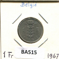 1 FRANC 1967 DUTCH Text BELGIUM Coin #BA515.U.A - 1 Franc