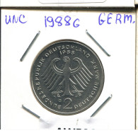 2 DM 1988 G L.ERHARD BRD DEUTSCHLAND Münze GERMANY #AW506.D.A - 2 Marcos