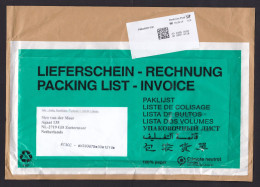 Germany: Parcel Fragment (cut-out) To Netherlands, 2024, ATM Machine Label, 7.00 Rate, QR Code (minor Damage) - Briefe U. Dokumente