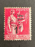 FRANCE C N° 483 CL 210 Indice 2 Paix Surchargé Perforé Perforés Perfins Perfin !! Peu Utilisé - Autres & Non Classés