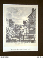 Sera, 1738 William Hogarth Stampa Popolare Inglese Inghilterra - Sonstige & Ohne Zuordnung