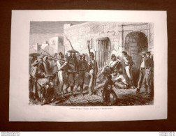 L'arresto Di Vigneaux Nella Sonora Messico O Mexico Stampa Del 1863 - Vor 1900