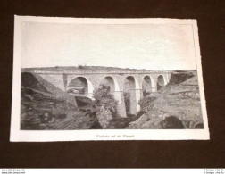 Treni E Ferrovie Nel 1893 Viadotto Del Treno Sul Rio Piscari - Vor 1900