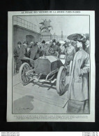 Il Passaggio Delle Vetture Della Corsa Parigi - Madrid Stampa Del 1903 - Autres & Non Classés