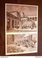 Per Il Cenetenario Di Montecassino Del 1880 Chiostro Del Pozzo Torre S.Benedetto - Vor 1900