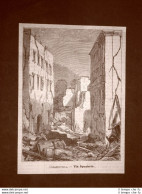 Il Terremoto Di Casamicciola Nel 1881 Via Spezieria Isola D'Ischia Campania - Vor 1900