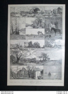 Paesaggi: Rambaud, Watelin, Lévis + Bernier, Yon, Kauffmann Incisione Del 1894 - Vor 1900