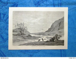 Gravure Année 1863 - Le Gué De L'Oued-Zergoun-Il Guado Del Oued-Zergoun(Algeria) - Vor 1900
