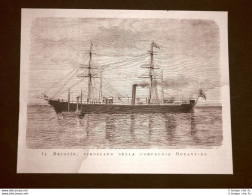 Il Piroscafo Batavia Nel 1876 Compagnia Rubattino - Vor 1900