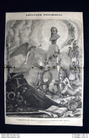 Amilcare Ponchielli - 16 Gennaio 1886 - L'angelo Dell'Armonia Incisione Del 1886 - Vor 1900