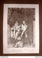 Filiberto I Ucciso Da Luigi XI Incisione Del 1881 Dinastia Di Savoia Oscar Pio - Vor 1900