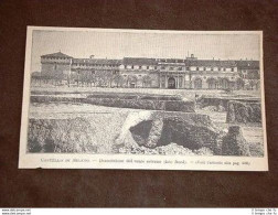 Castello Di Milano Demolizione Muro Esterno Lato Nord - Vor 1900