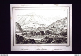 Il Monte Parnasso, Grecia Incisione Del 1850 L'Univers Pittoresque - Vor 1900