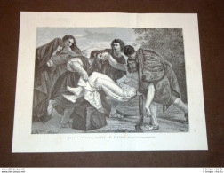 Incisione Del 1878 Cristo Deposto Quadro Del Tiziano Disegno Di Semeghini - Vor 1900