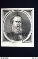 Pedro II Detto Il Magnanimo, Imperatore Del Brasile Incisione Del 1871 - Vor 1900