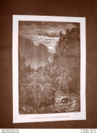 Incisione Gustave Dorè Del 1874 Combattimenti Tori Per Valenza Spagna Davillier - Vor 1900