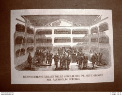 Superga Nel 1866 Riconoscimento Delle Spoglie Del Principe Oddone Panteon Torino - Antes 1900
