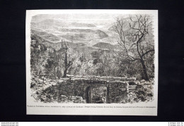 Valle Di Sutorina Colla Prospettiva Del Canale Di Cattaro Incisione Del 1876 - Vor 1900