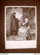Giulietta Nella Cella Di Friar Lawrence Quadro Di E.M. Ward Acquaforte Del 1888 - Vor 1900