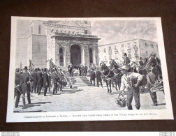 Napoli Nel 1898 Commemorazione Di Giacomo Leopardi Davanti La Chiesa San Vitale - Vor 1900