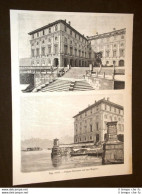Rara Veduta Di Fine '800 Il Palazzo Borromeo Sul Lago Maggiore Isola Bella - Antes 1900