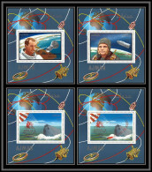 Ajman - 2940 N°139/142 A White Gagarin Apollo 9/10 Espace Space Deluxe Miniature Sheet Neuf ** MNH Overprint 1969 Full - Asie