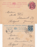 Britisch India 2 Postcards Circa 1910 - 1902-11 Roi Edouard VII