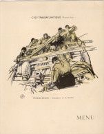 PÊCHEURS BRETONS. Composition De Mathurin MEHEUT MENU DE La Cie Gne TRANSATLANTIQUE 1938 RARETE  V Descr. - Menus