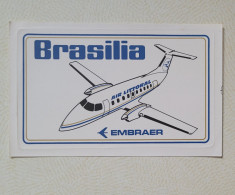 Autocollant Vintage Avion Aviation Brasilia Embraer - Adesivi