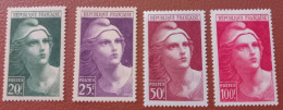 1945 - 4 TIMBRES NEUFS N°730 ,731 ,732 , 733 Traces Au Dos - Neufs