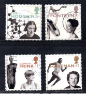 UK, GB, Great Britain, Used, 1996, Michel 1647, 1648, 1649, 1651, Europa, Women - Used Stamps