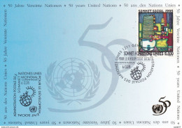 UN-Geneva. Scott # 263 FDC. Social Summit 1995 Mondial Copenhage - Cartas & Documentos