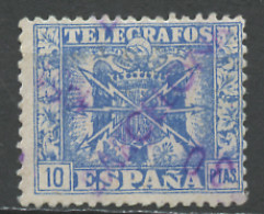 Espagne - Spain - Spanien Télégraphe 1949-51 Y&T N°TT95 - Michel N°TM(?) (o) - 10p Armoirie - Telegramas