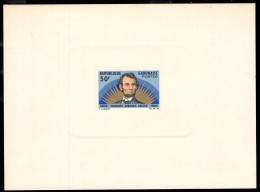 GABON(1965) Lincoln. Deluxe Sheet. Scott No 186, Yvert No 185. - Gabun (1960-...)