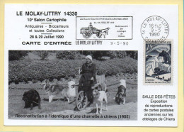 Carte Maximum : Salon Cartophile : 14 Le Molay-Litrry : 9/05/1990 / Carte Numéroté 247/500 - 1990-1999