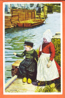 05930 / Photochromie Serie 431 N° 5517 VOLENDAM Klein Meisje En Kleine Jongen Bij Het Kanaal Noord-Holland  1910s - Volendam