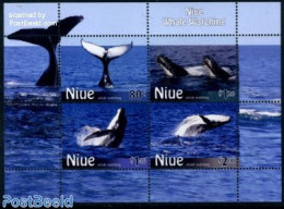 Niue 2010 Whale Watching 4v M/s, Mint NH, Nature - Sea Mammals - Niue