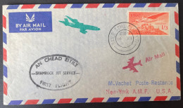 Lettre Par Avion Irlande 1960 Pour New York USA - Shamrock Jet Service - - Aéreo